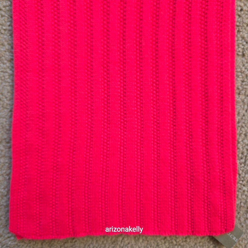 NWT J. Crew Cashmere *HOT PINK* Fuchsia Scarf - Picture 7 of 14